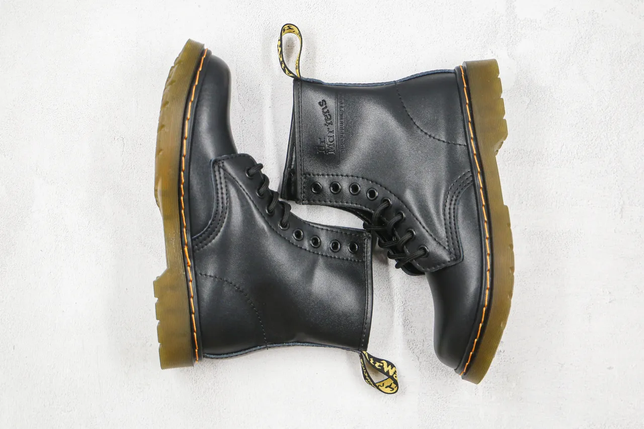 Dr. Martens 1460 কালো চিকন চামড়ার মার্টিন বুট 9