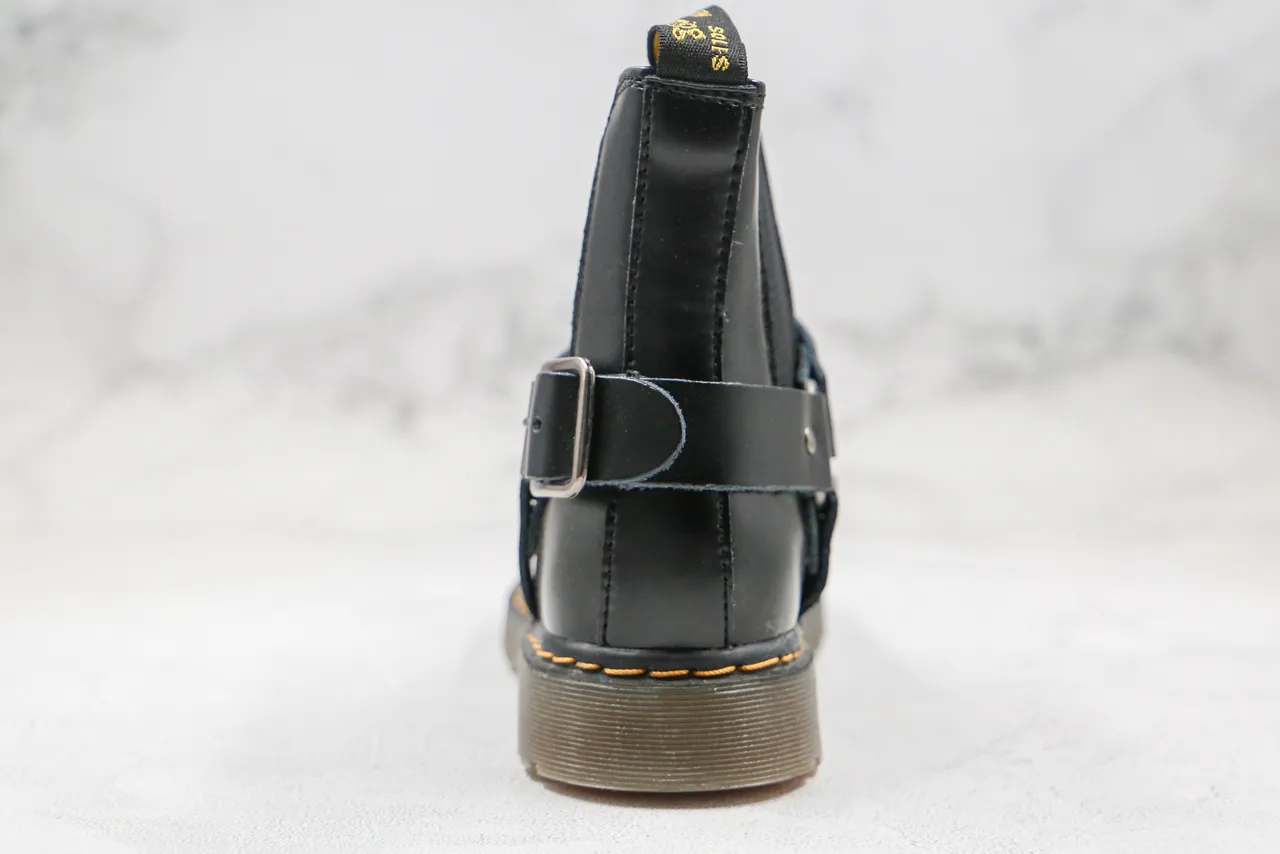 Dr. Martens 1460 Buckle Strap Black Leather Chelsea Boot 2