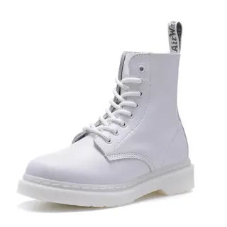 Dr. Martens 1460 सफेद चिकना चमड़ा मार्टिन जूता