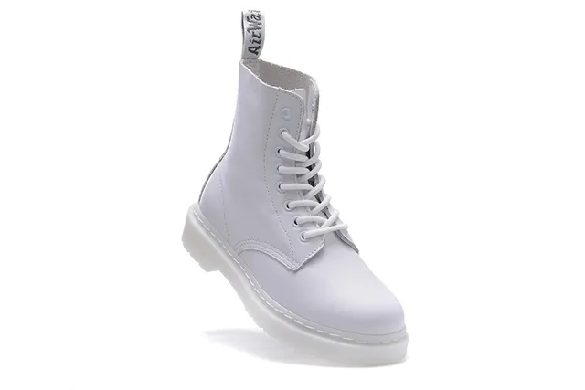Dr. Martens 1460 白色光滑皮革马丁靴 3