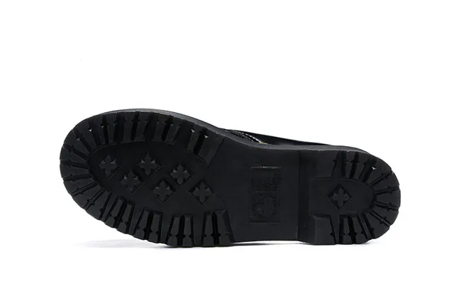 Dr. Martens Jadon কালো হলুদ প্ল্যাটফর্ম সোল ওয়েল্ট স্টিচিং মেরি জেন শু 7