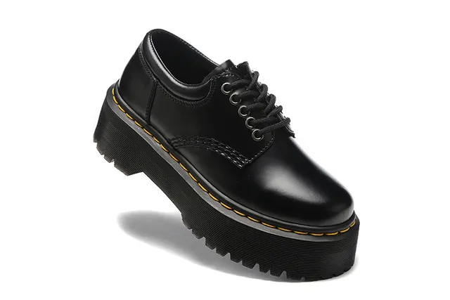 Dr. Martens Jadon Platform 黑色皮革牛津鞋 3