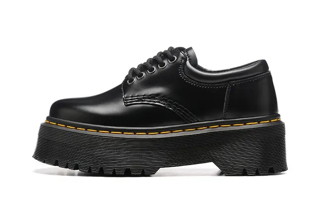 Dr. Martens Jadon Platform 黑色皮革牛津鞋 4