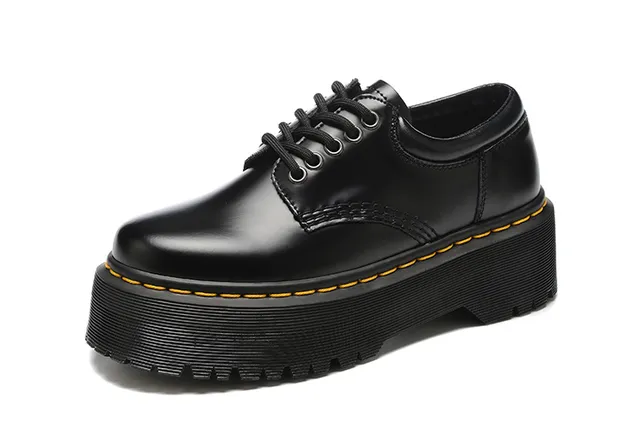 Dr. Martens Jadon Platform 黑色皮革牛津鞋 5