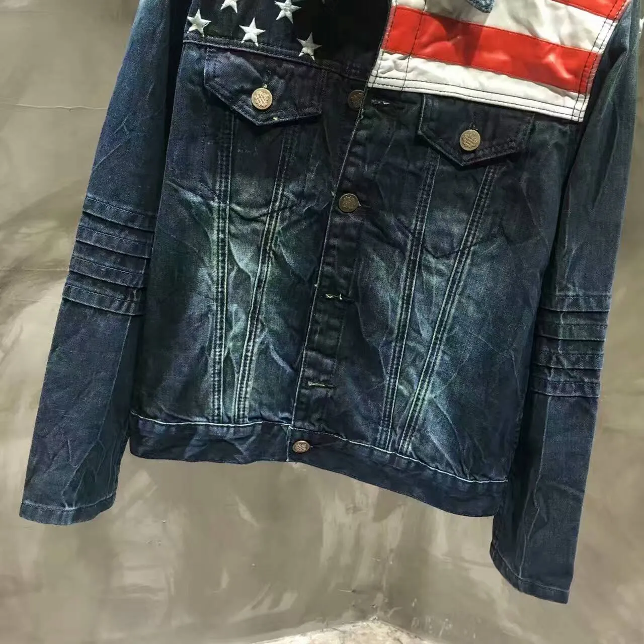 Dsquared2 American Flag Patch Denim Jacket 5