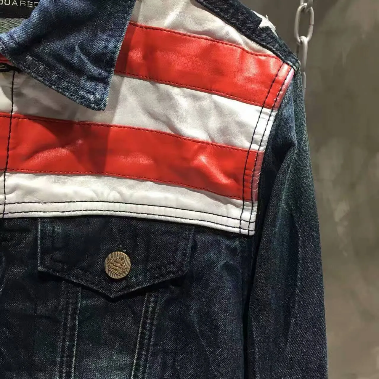 Dsquared2 American Flag Patch Denim Jacket 6