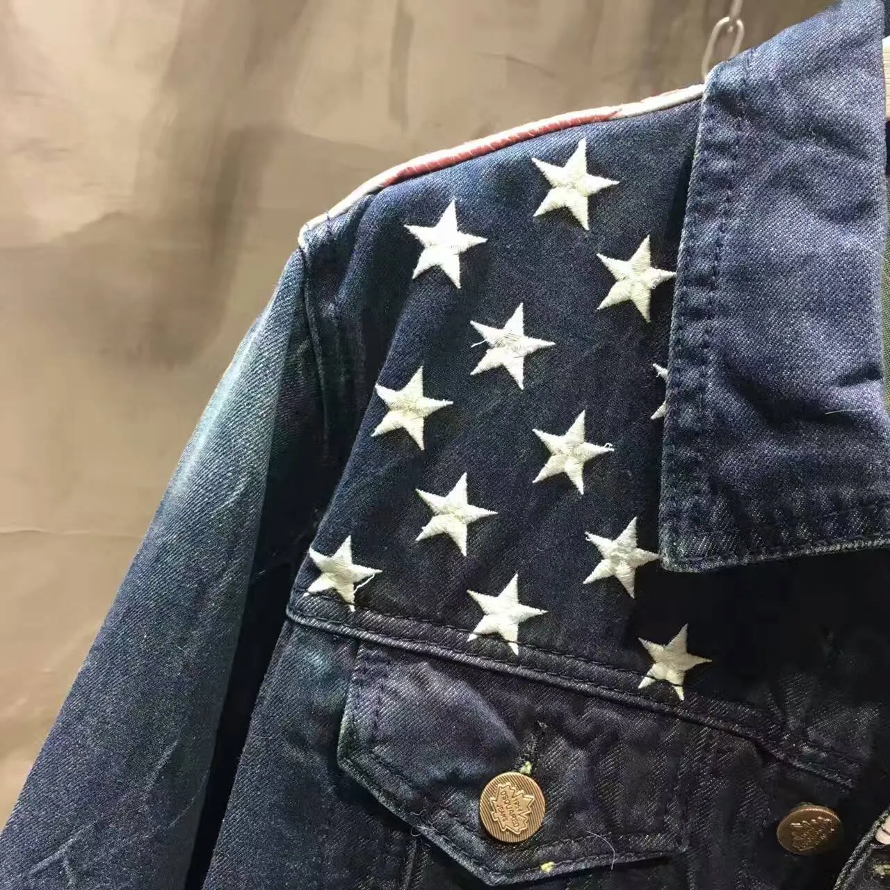 Dsquared2 American Flag Patch Denim Jacket 7