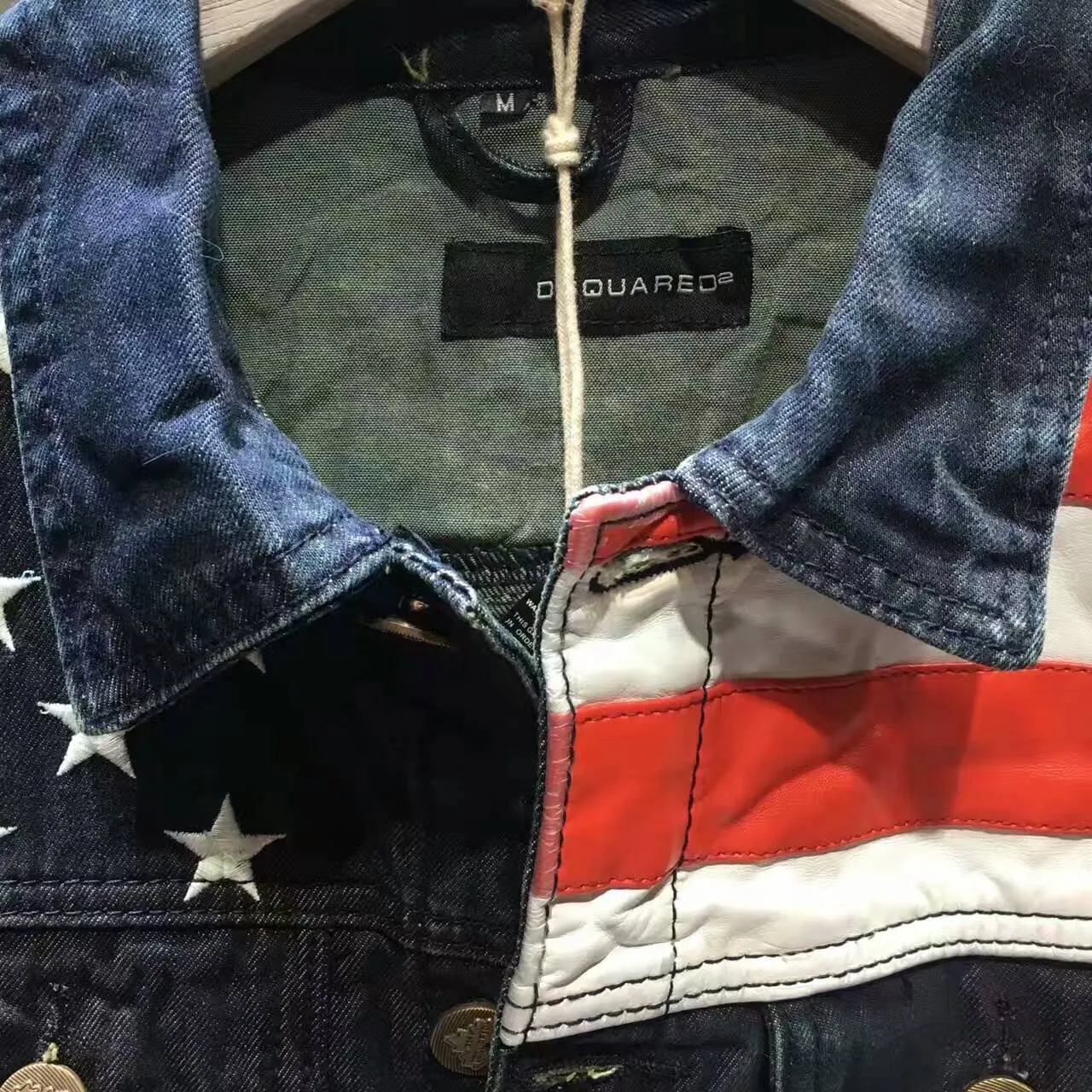 Dsquared2 American Flag Patch Denim Jacket 8