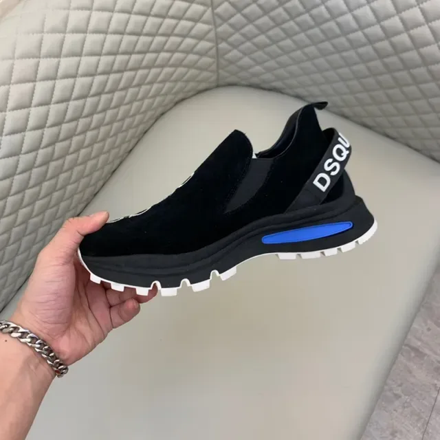Dsquared2 ICON Black and Blue Slip-On Lifestyle Sneakers 4
