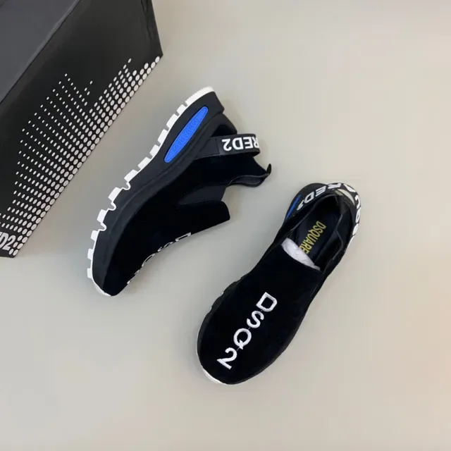 Dsquared2 ICON Black and Blue Slip-On Lifestyle Sneakers 7