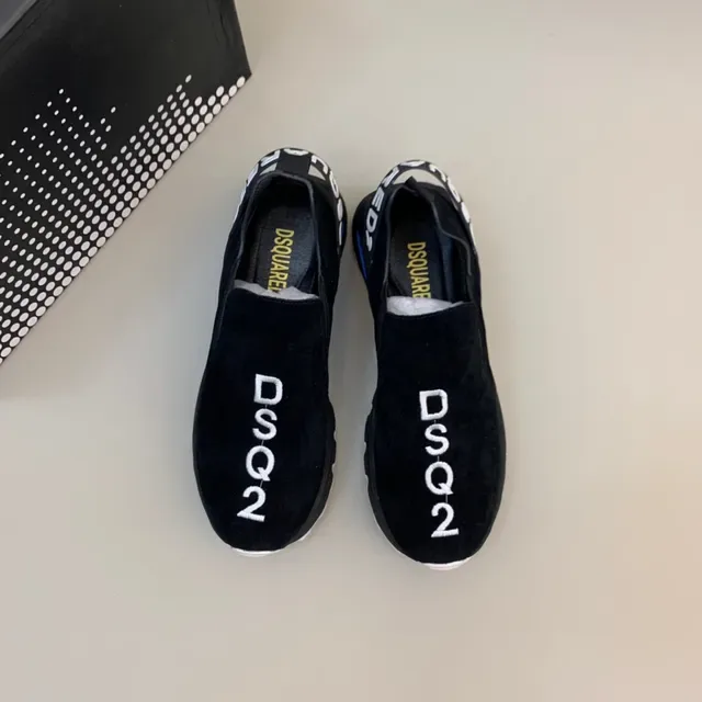 Dsquared2 ICON Black and Blue Slip-On Lifestyle Sneakers 8