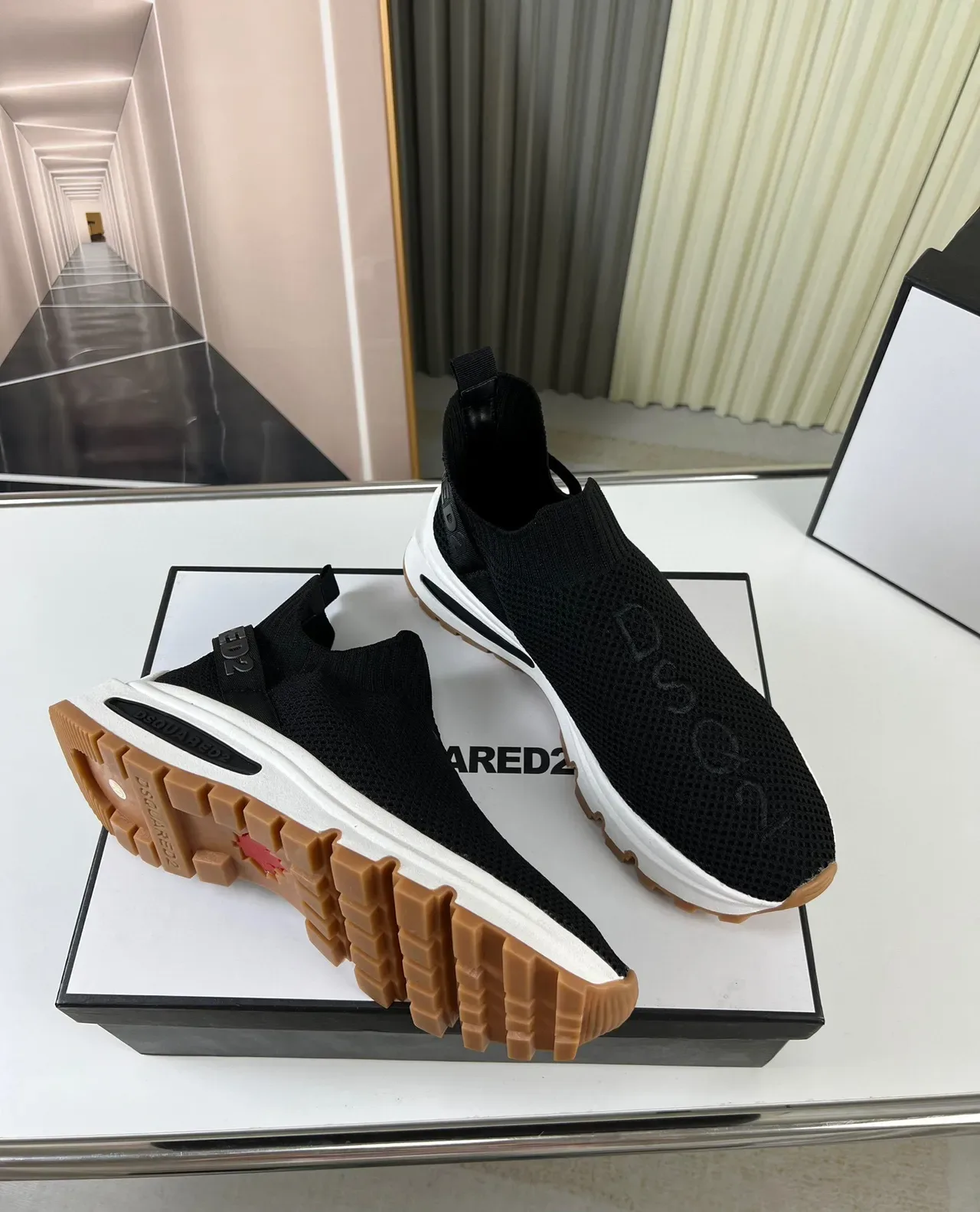 Dsquared2 ICON Black White Gum Lifestyle Sneakers 5
