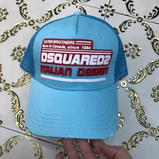 Dsquared2 ICON নীল নেভি এমব্রয়ডারি গ্রাফিক প্যাচ টু-টোন বেসবল ক্যাপ