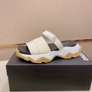Dsquared2 ICON Double-Strap Wavy Platform Casual Sandals