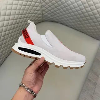Dsquared2 ICON White Red Slip-On Lifestyle Sneakers
