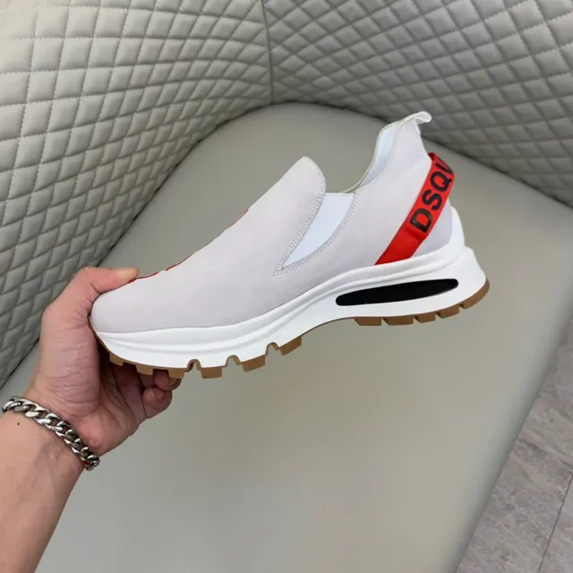 Dsquared2 ICON White Red Slip-On Lifestyle Sneakers 4