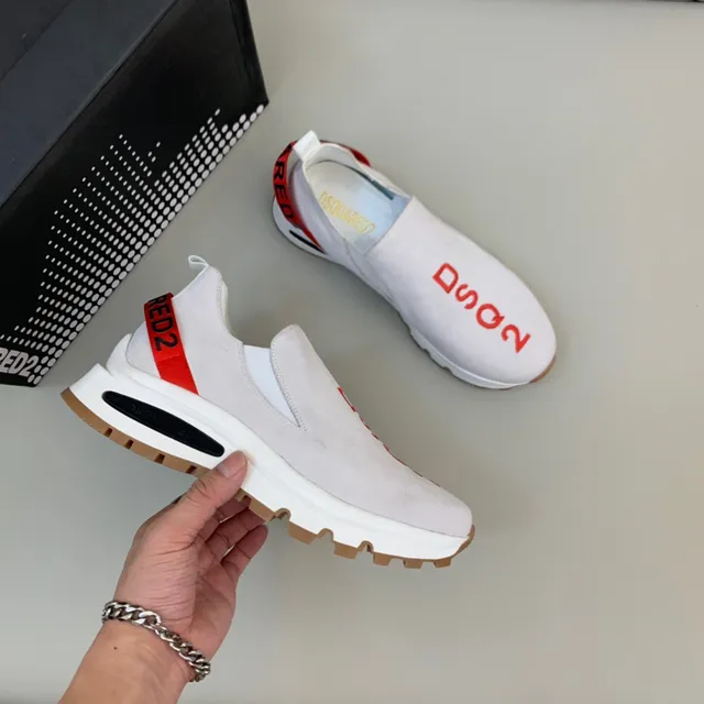 Dsquared2 ICON White Red Slip-On Lifestyle Sneakers 6