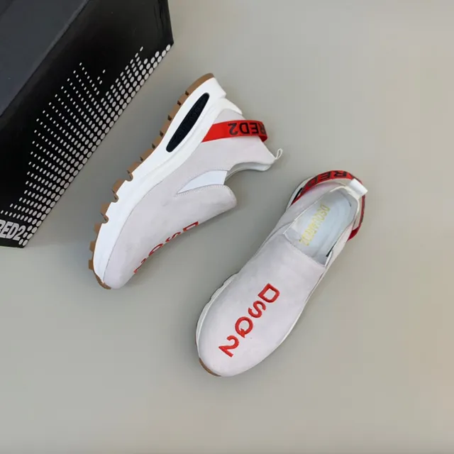 Dsquared2 ICON White Red Slip-On Lifestyle Sneakers 7