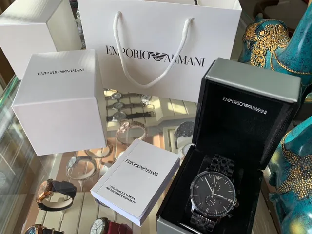 Emporio Armani Chronograph Black Dial Mechanical Watch 2