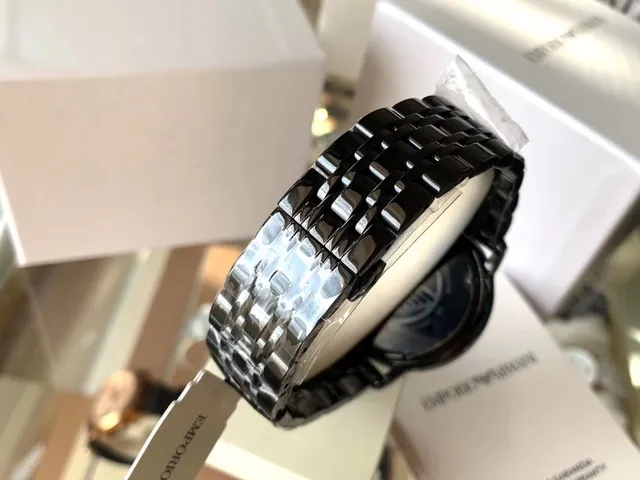Emporio Armani Chronograph Black Dial Mechanical Watch 5
