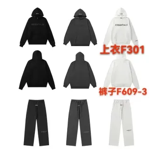 Fear of God Essentials Oversized Tonal Logo Black Hoodie
