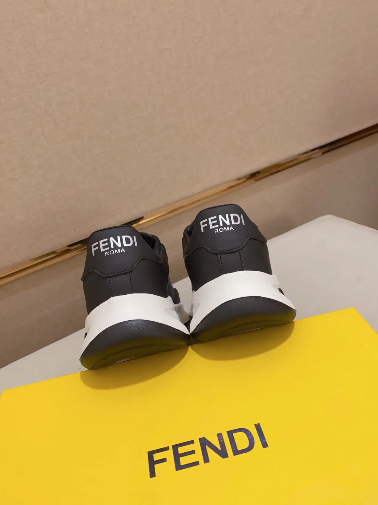 Fendi FF Run Monogram Black and White Chunky Sneakers 8