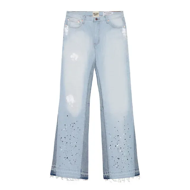 Gallery Dept Jeans Distressed com salpicaduras de tinta de pernas largas 2