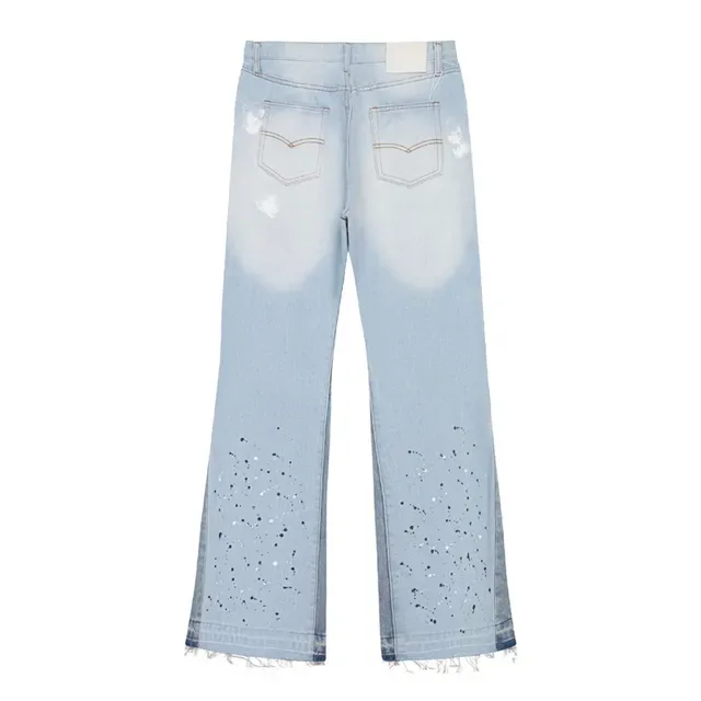 Gallery Dept Jeans Distressed com salpicaduras de tinta de pernas largas 3