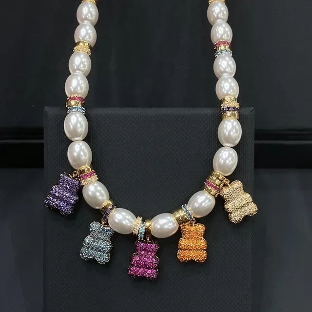 apm MONACO White Multicolor Pearl-Beaded Gold-Tone Spacer Beads Necklace 5