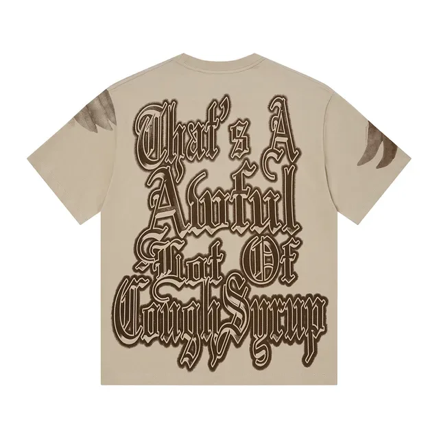T-shirt graphique chérubin beige et marron 4