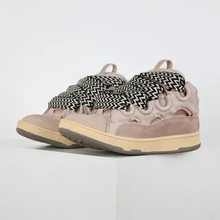 Beige Black High-Top Layered Strap Closure Sneakers