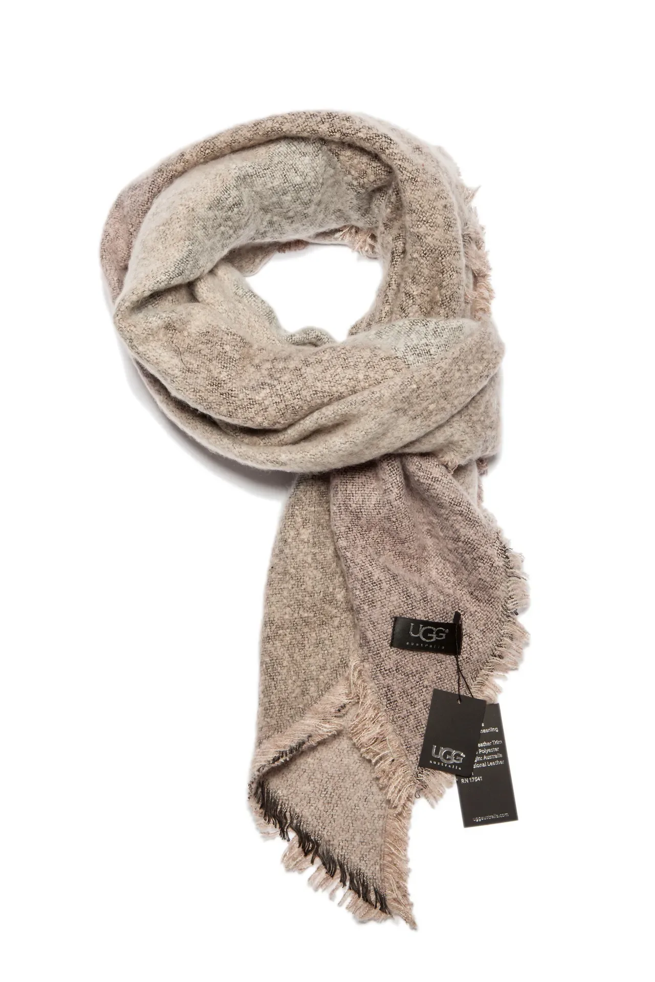 Beige Black Woven Fringed Scarve 9