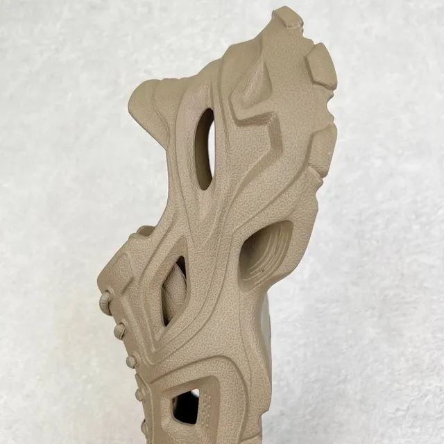 Beige Monolithic Molded Construction Ventilated Cutout Design Clog 4