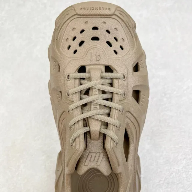 Beige Monolithic Molded Construction Ventilated Cutout Design Clog 7