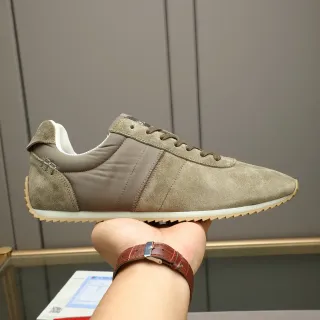 Sneaker lifestyle rétro runner en suède et nylon beige