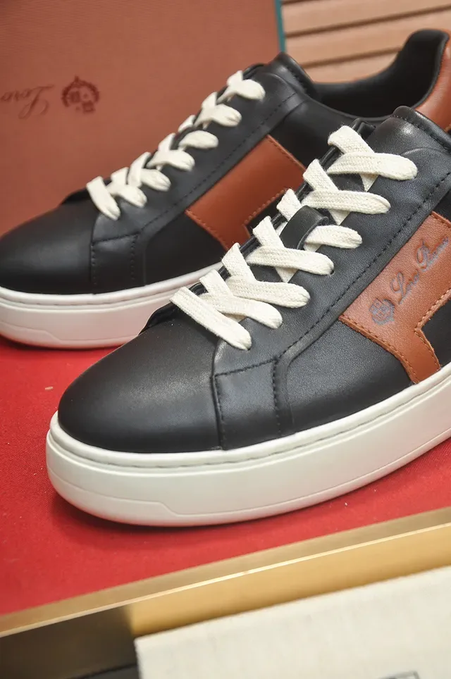 Black and Tan Leather Platform Sneaker 2