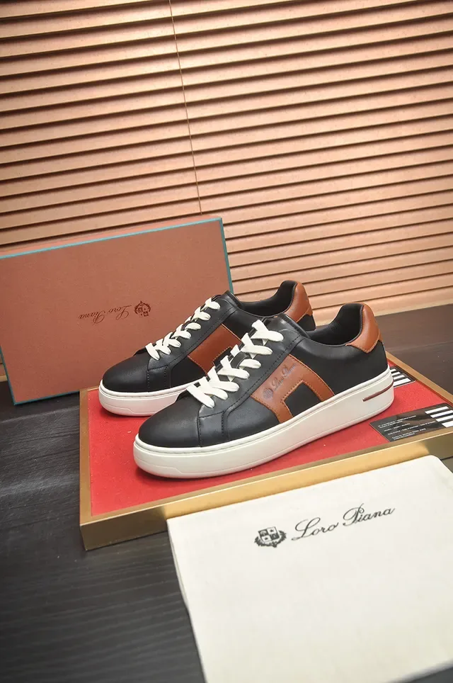 Black and Tan Leather Platform Sneaker 4