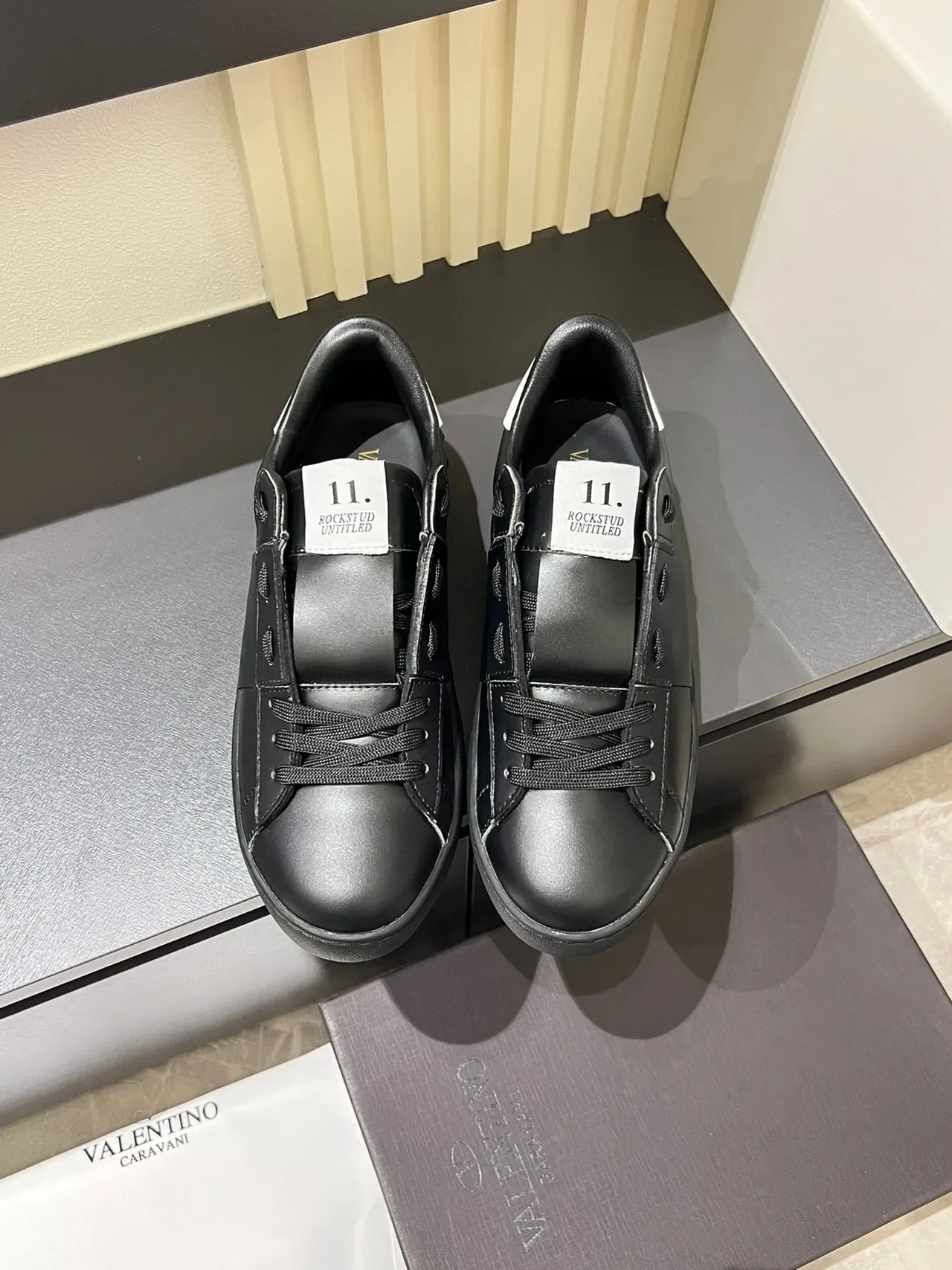 Black and White Platform Lifestyle Sneaker 2