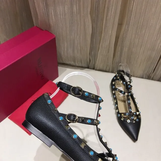 Zapatos Mary Jane de punta puntiaguda y T-strap en negro y azul 5