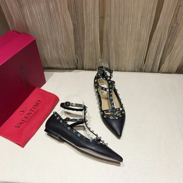 Zapatos Mary Jane de punta puntiaguda y T-strap en negro y azul 6