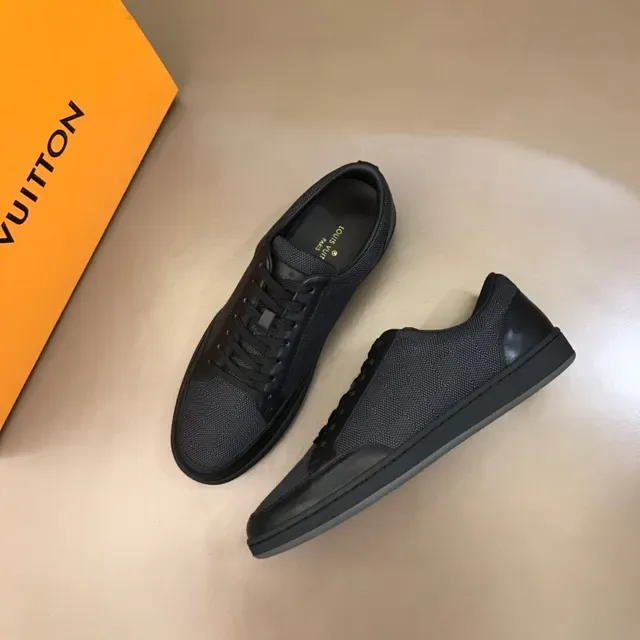 Black Checkerboard Mesh and Leather Low-Top Lifestyle Sneaker 8