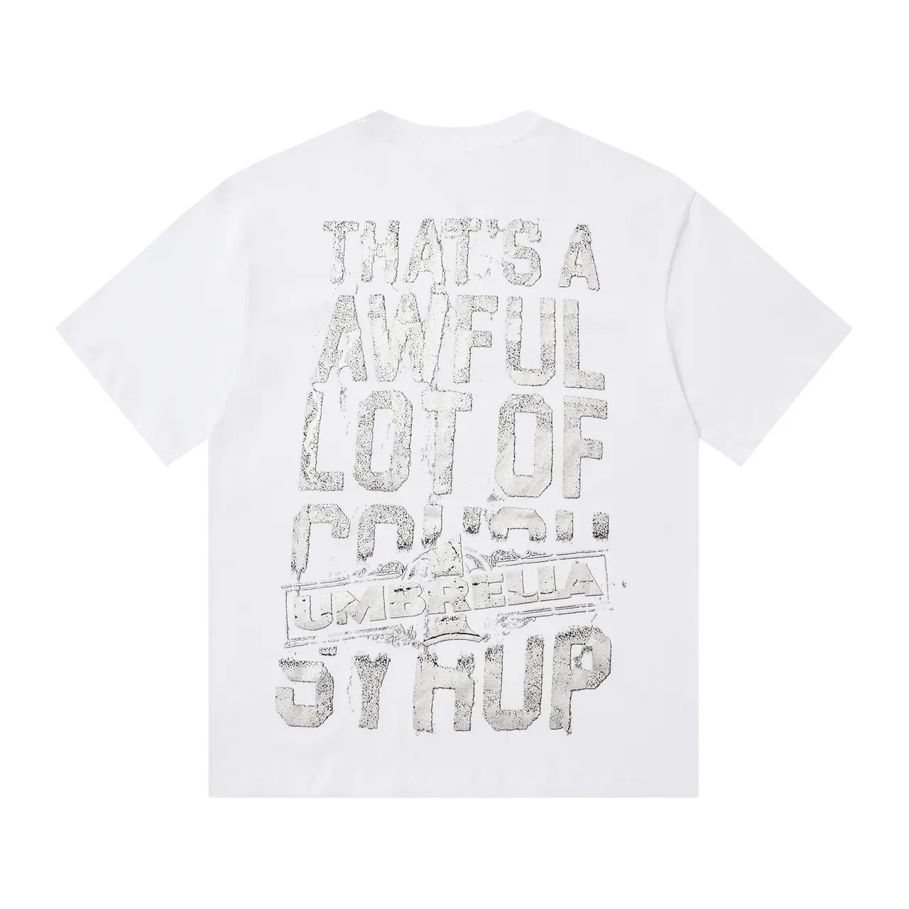 Black Distressed Graphic Print Crew-Neck Short-Sleeve T-Shirt 6