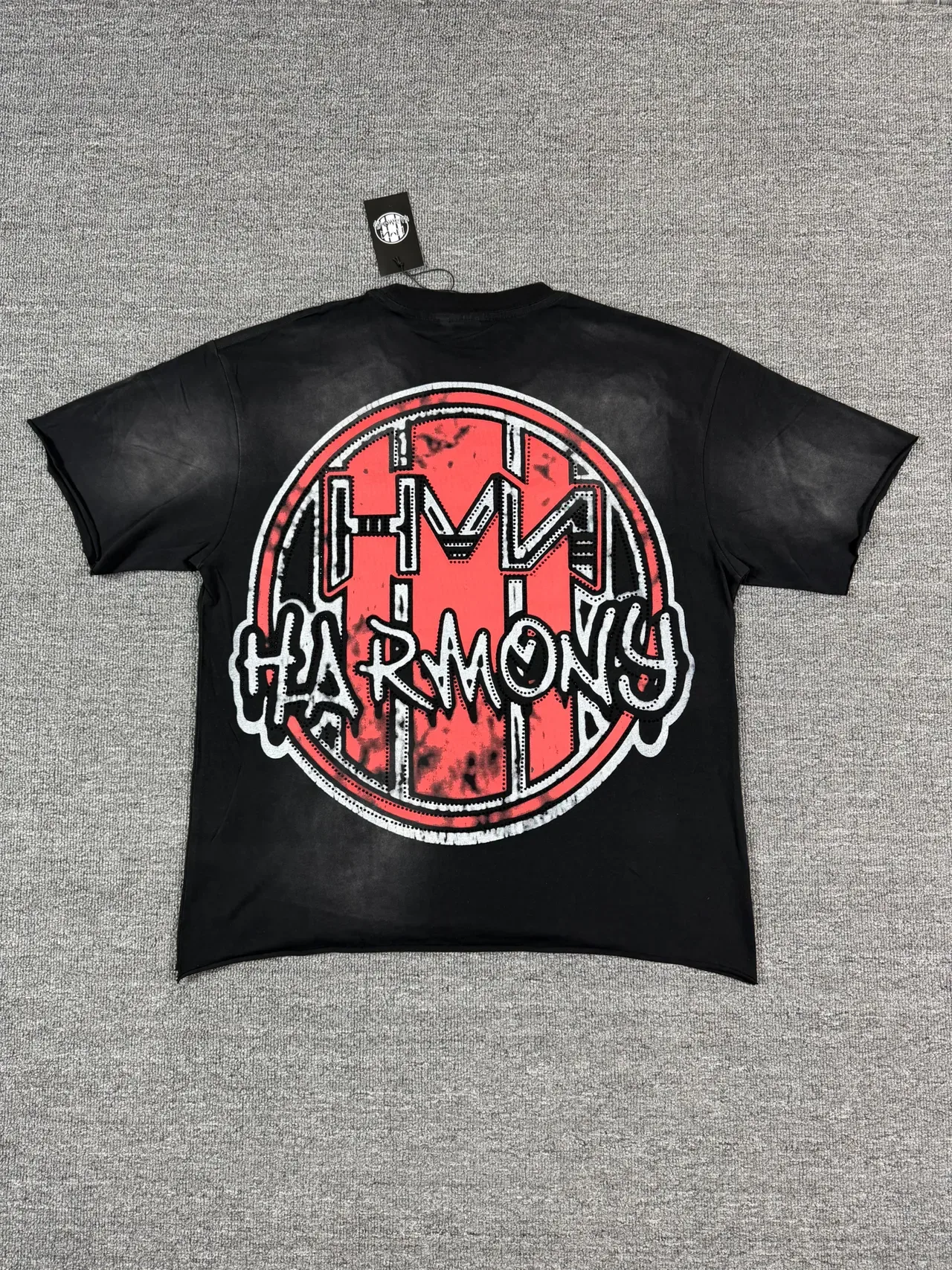 Black Graphic-Print Distressed Skeleton Boxing Motif T-Shirt 5