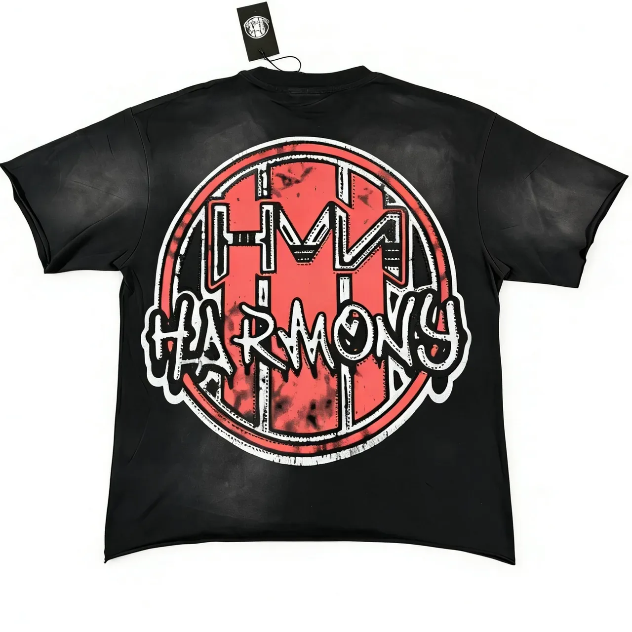 Black Graphic-Print Distressed Skeleton Boxing Motif T-Shirt 8