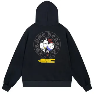 Black Oversized Graphic-Print Hoodie by Generic — hoodies supplier, yupoo album photo