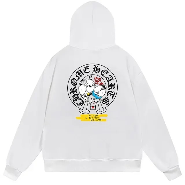 Black Oversized Graphic-Print Hoodie 3