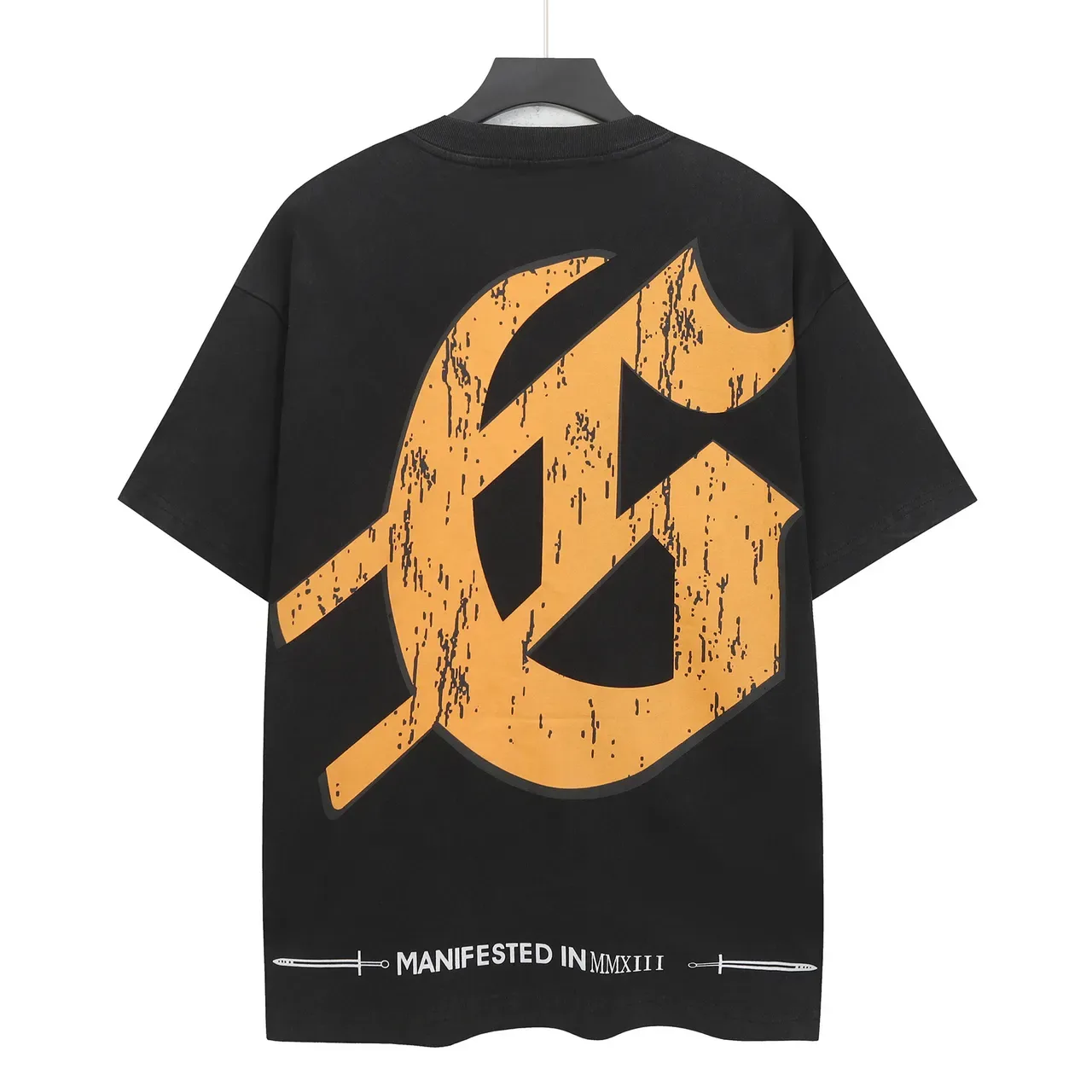 Black Oversized Graphic Print T-Shirt 2