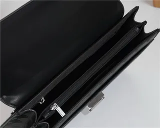 黑银色 编织纹理 翻盖闭合 信封手拿包 4