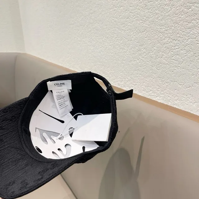 Casquette de baseball structurée en tissu texturé noir 9