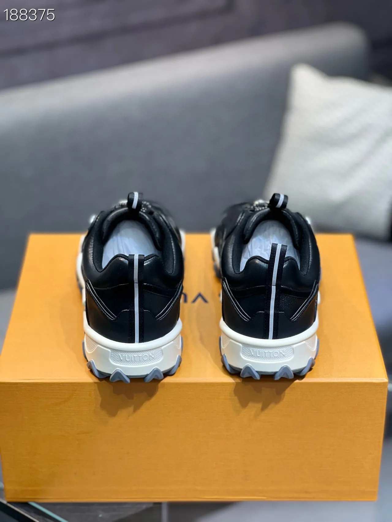 Black White Silhouette Layered Upper Chunky Sneakers 2